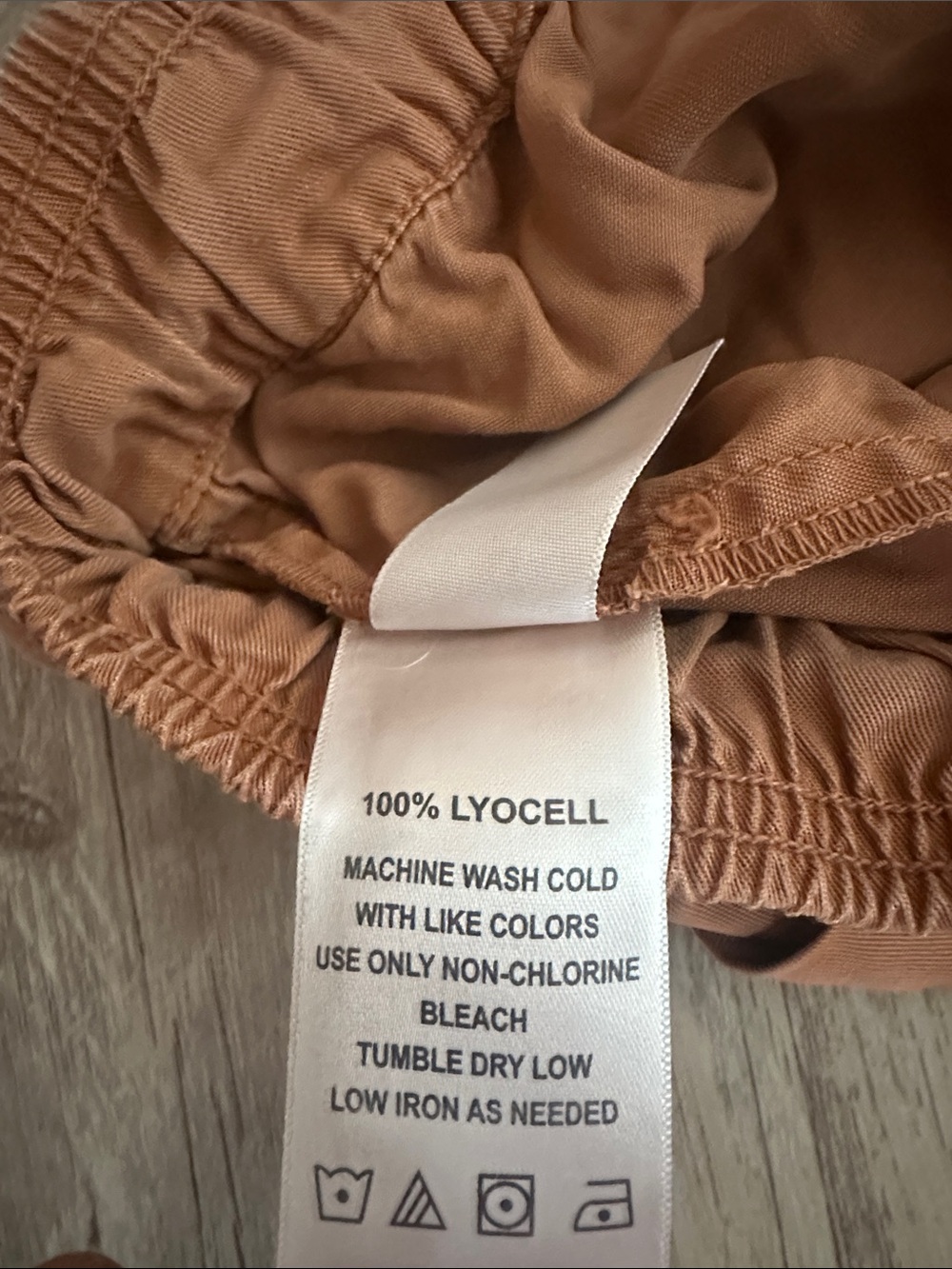 Quince Rust Brown Drawstring Casual Women's Shorts - Picture 3 of 3